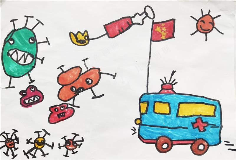 紧急救援儿童画简单