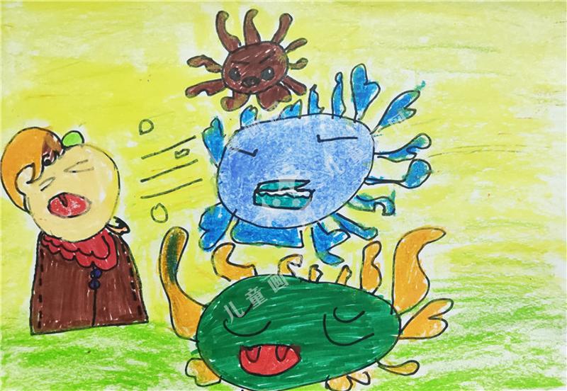 防疫宣传绘画-打喷嚏要注意