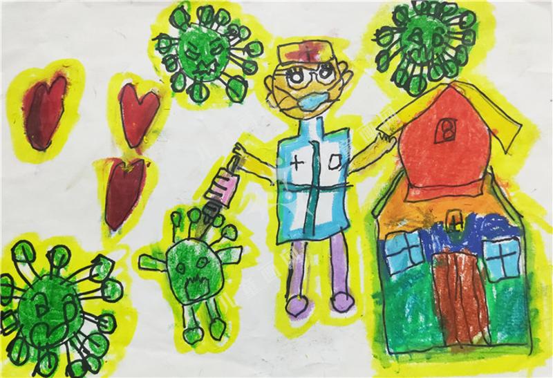 医生叔叔辛苦了儿童手绘