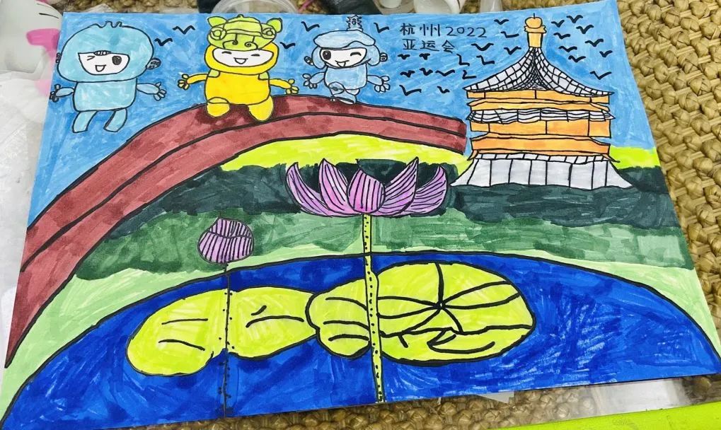 小学生2022杭州亚运会主题绘画-图3