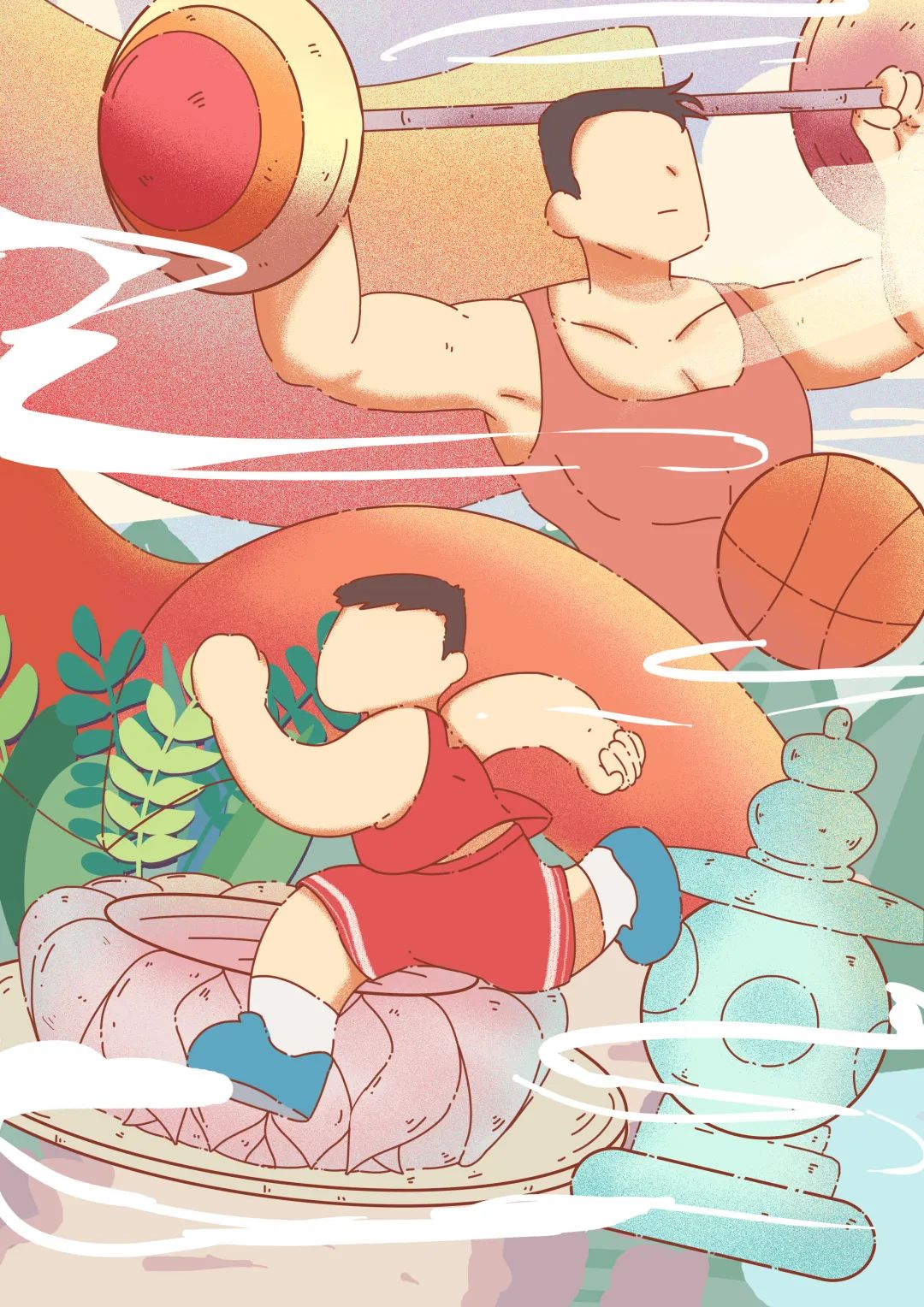 2022迎亚运主题绘画 运动人物绘画作品-图6