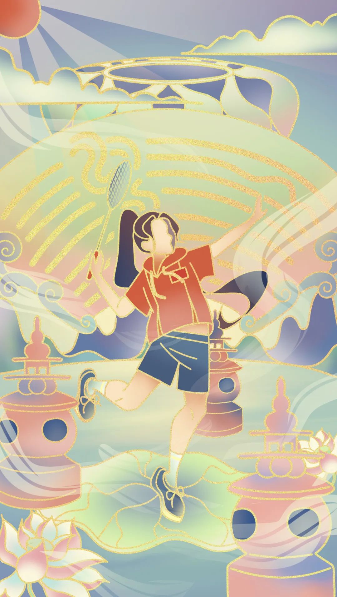 2022迎亚运主题绘画 运动人物绘画作品-图10