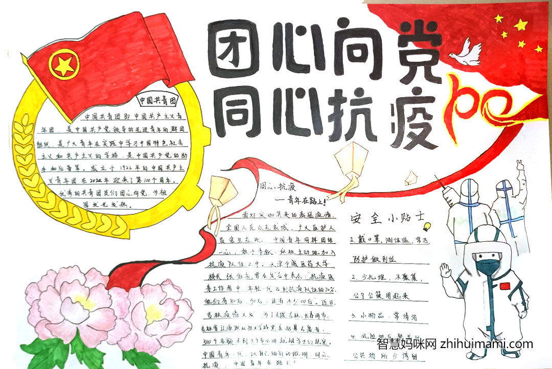 简单的抗击新型冠状病毒手抄报-图3