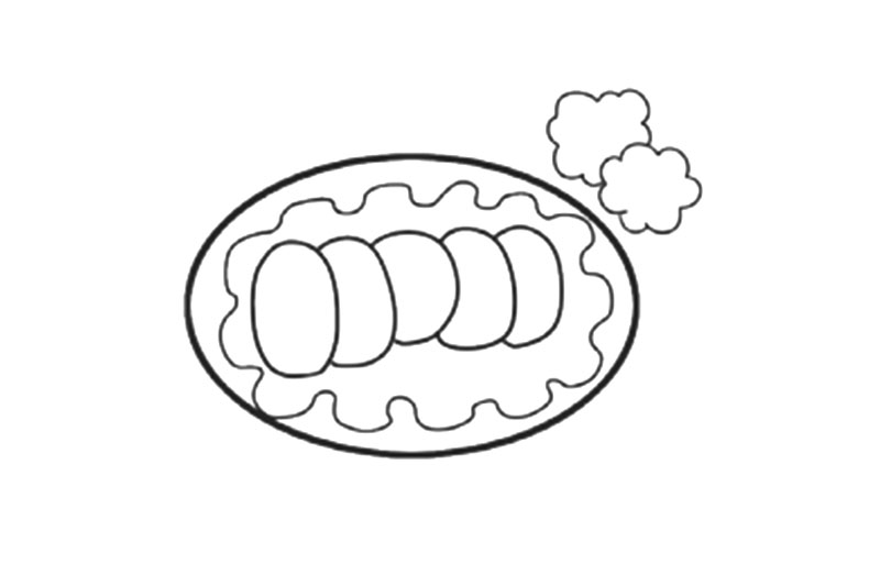 美味火锅菜一盘午餐肉简笔画-图4