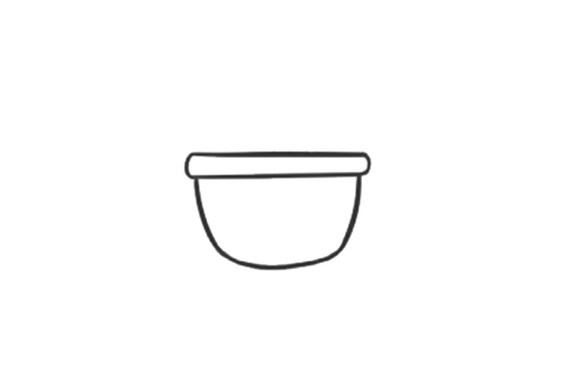 美味泡面简笔画画法步骤-图1