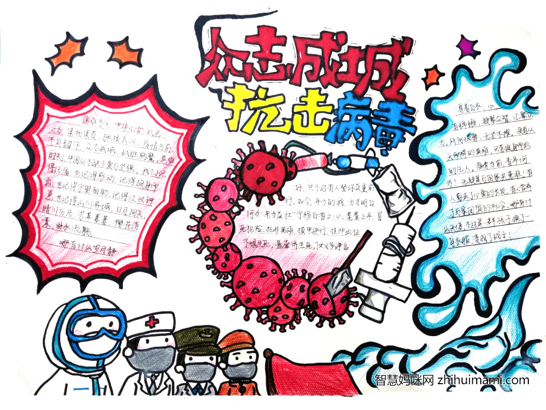 “科学防疫，健康校园”手抄报一等奖（11张）-图2