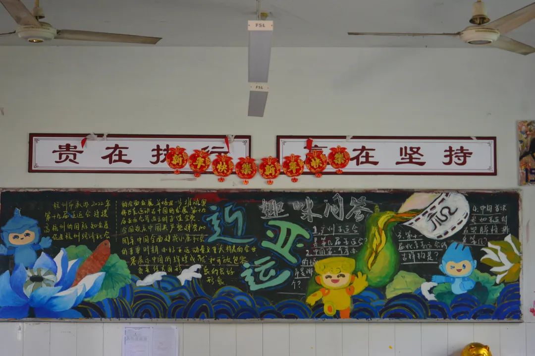 喜迎亚运会黑板报绘画（6张）-图3
