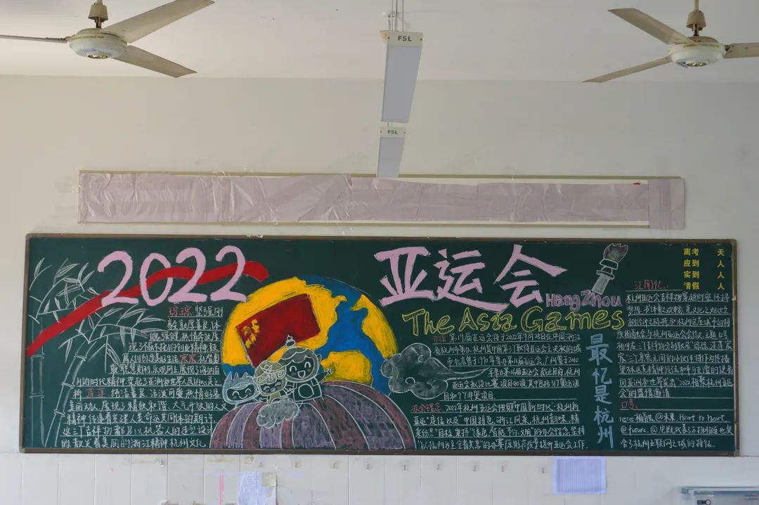 喜迎亚运会黑板报绘画（6张）-图4