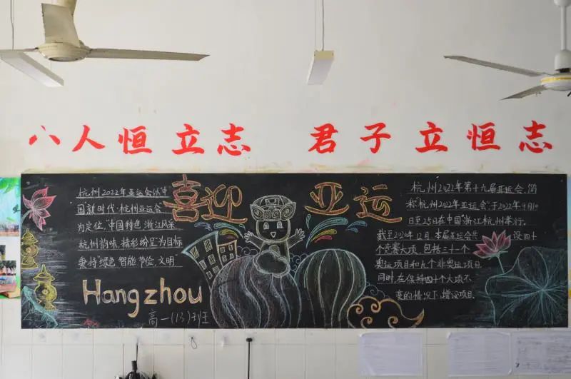 喜迎亚运会黑板报绘画（6张）-图6