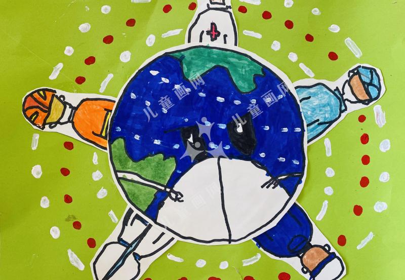 地球保卫者儿童绘画作品