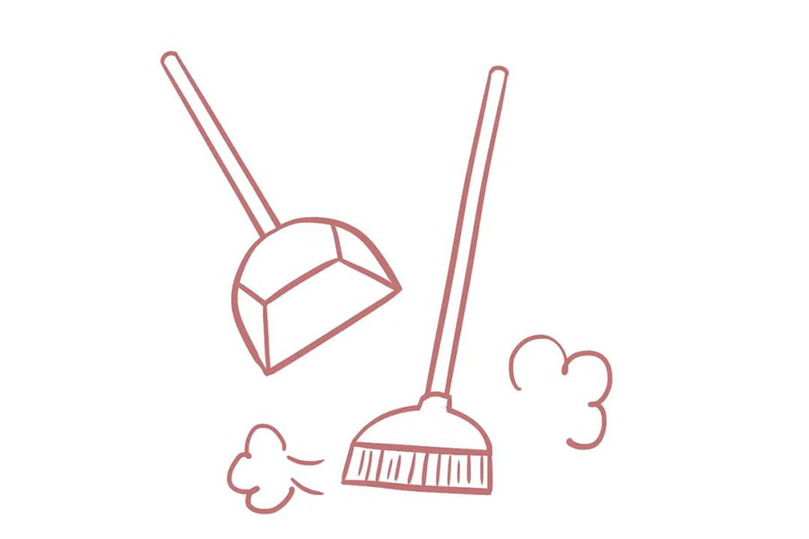 劳动节绘画素材扫把与畚斗简笔画画法步骤-图10