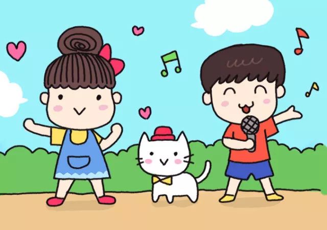 六一儿童画简笔画 萌娃卡拉OK