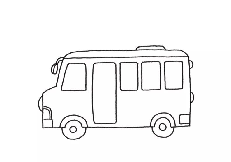 校园巴士怎么画-图3