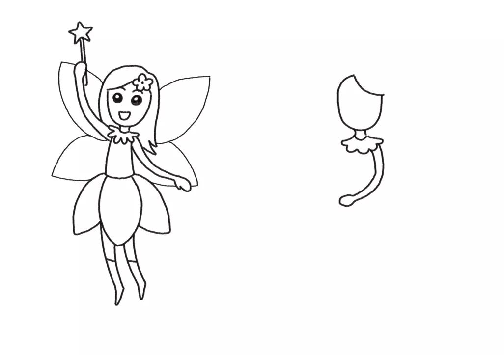 来自魔法城堡的小仙女简笔画-图4
