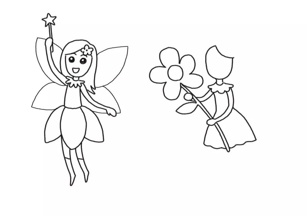 来自魔法城堡的小仙女简笔画-图5