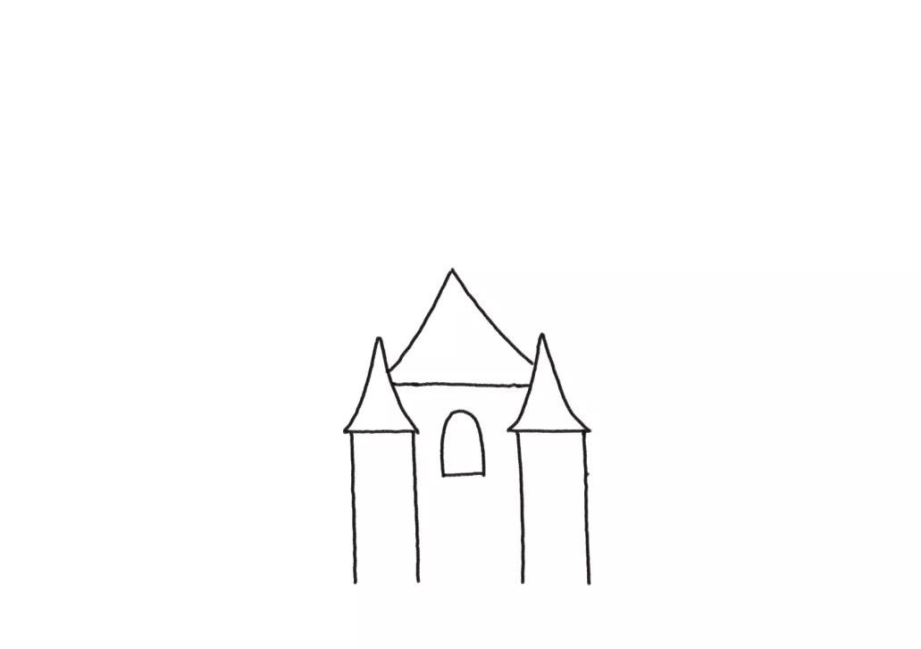 简单漂亮的城堡怎么画-图1