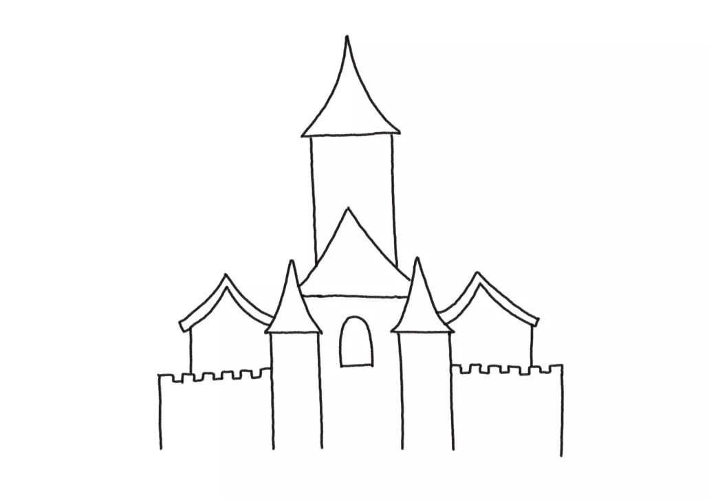简单漂亮的城堡怎么画-图3