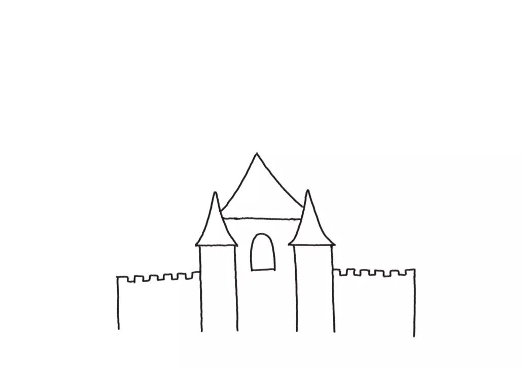 简单漂亮的城堡怎么画-图2