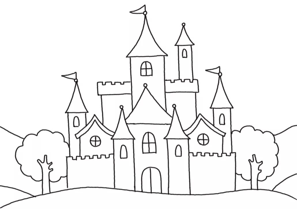 简单漂亮的城堡怎么画-图6