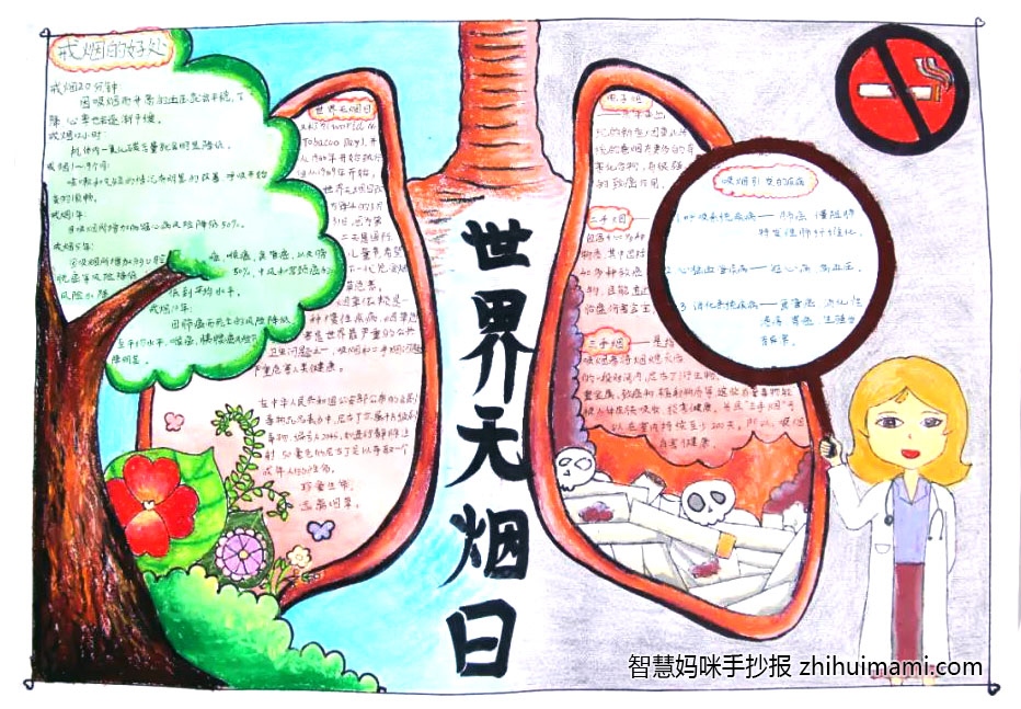 2022年世界无烟日手抄报一等奖（10张）-图1