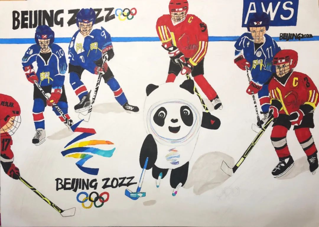 冰雪运动主题儿童绘画-图2