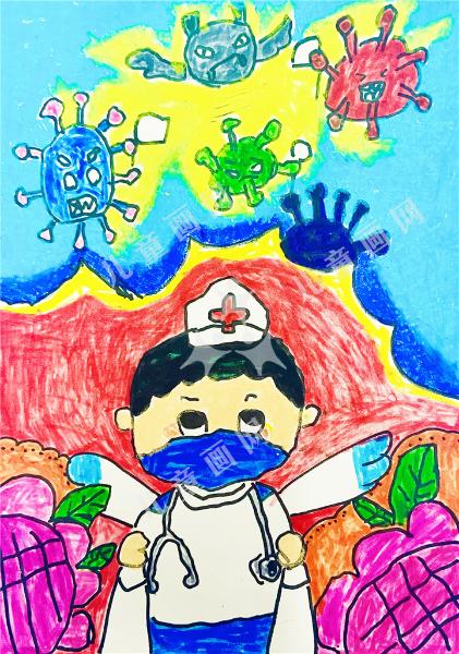 最美战士儿童绘画作品