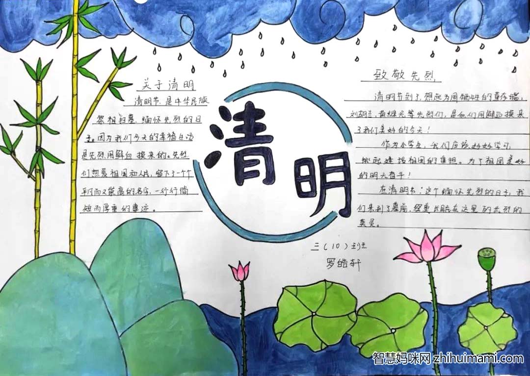 清明节手抄报好看简单8张-图2