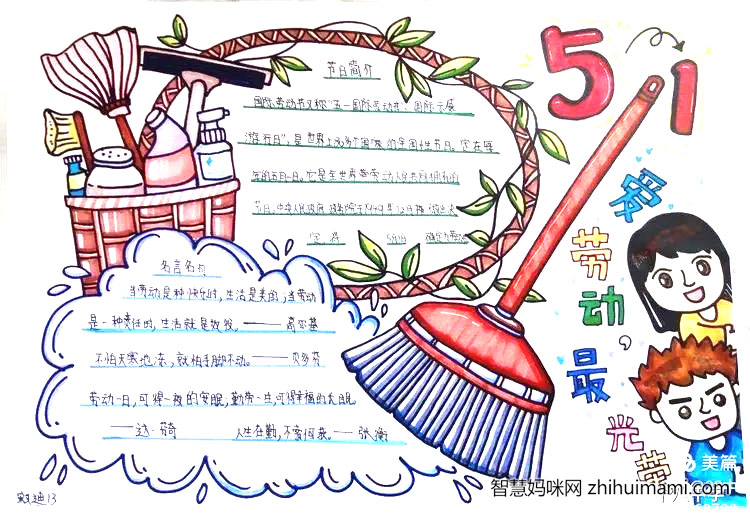7张2022年5.1劳动节手抄报-图1