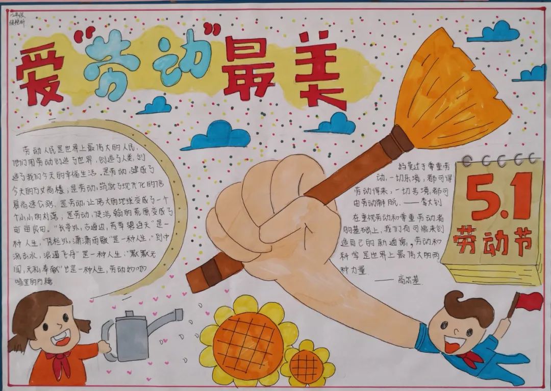 劳动节手抄报一等奖-图3
