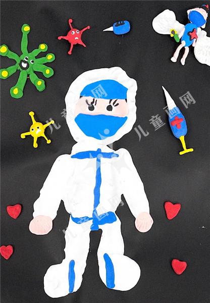 白衣天使儿童画欣赏