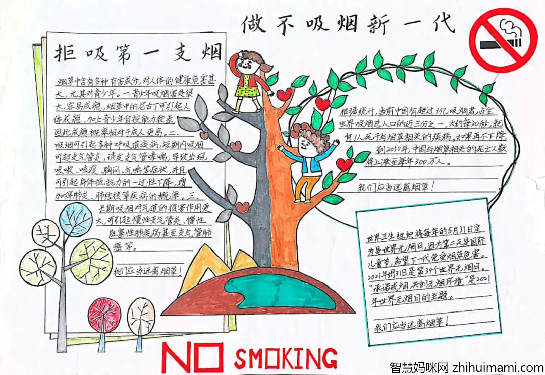 小学五年级远离二手烟手抄报简单-图4