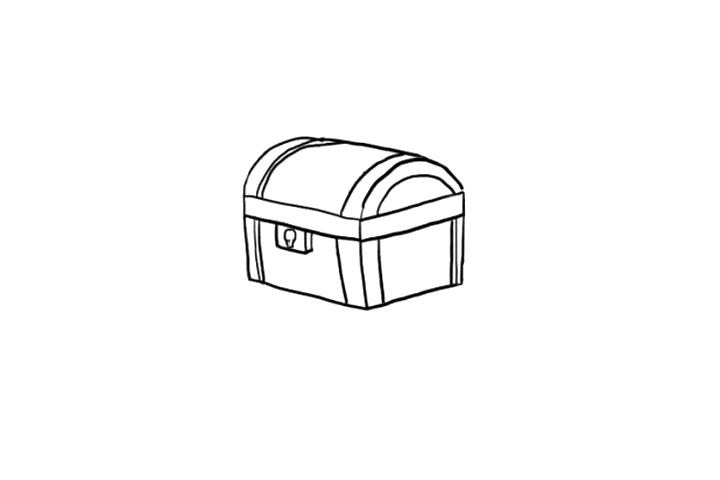 海底宝藏简笔画画法步骤-图4