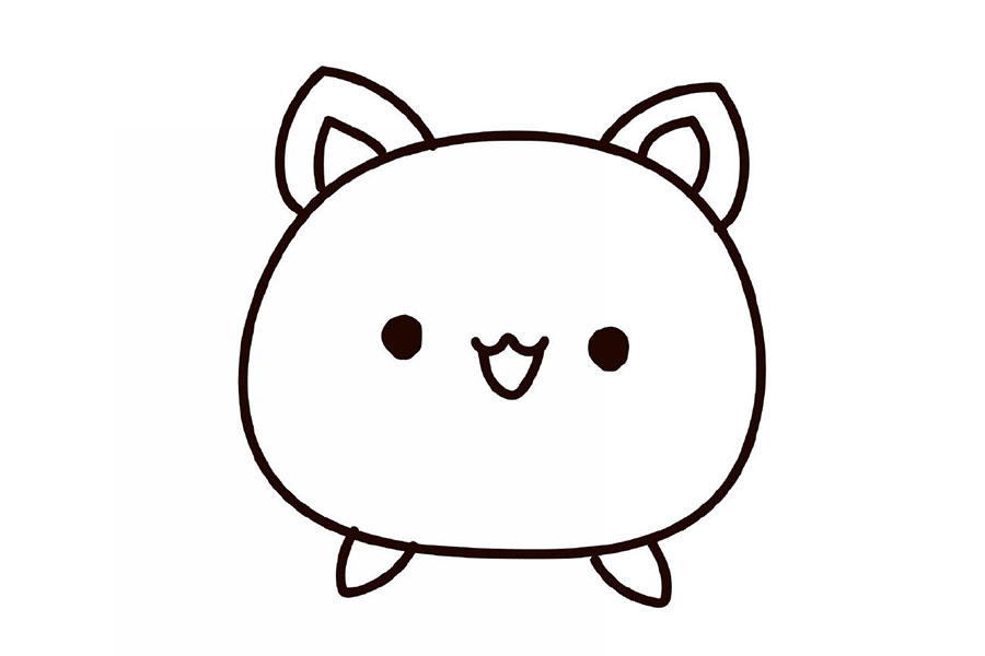 宠物小精灵胖丁的简笔画步骤-图4