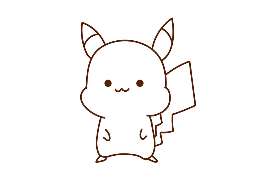 萌萌的皮卡丘怎么画简单-图7