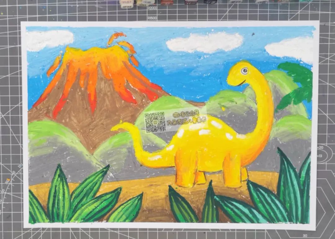 丛林里的恐龙儿童绘画教程