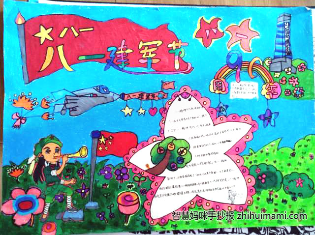 如何画八一建军节手抄报-图5
