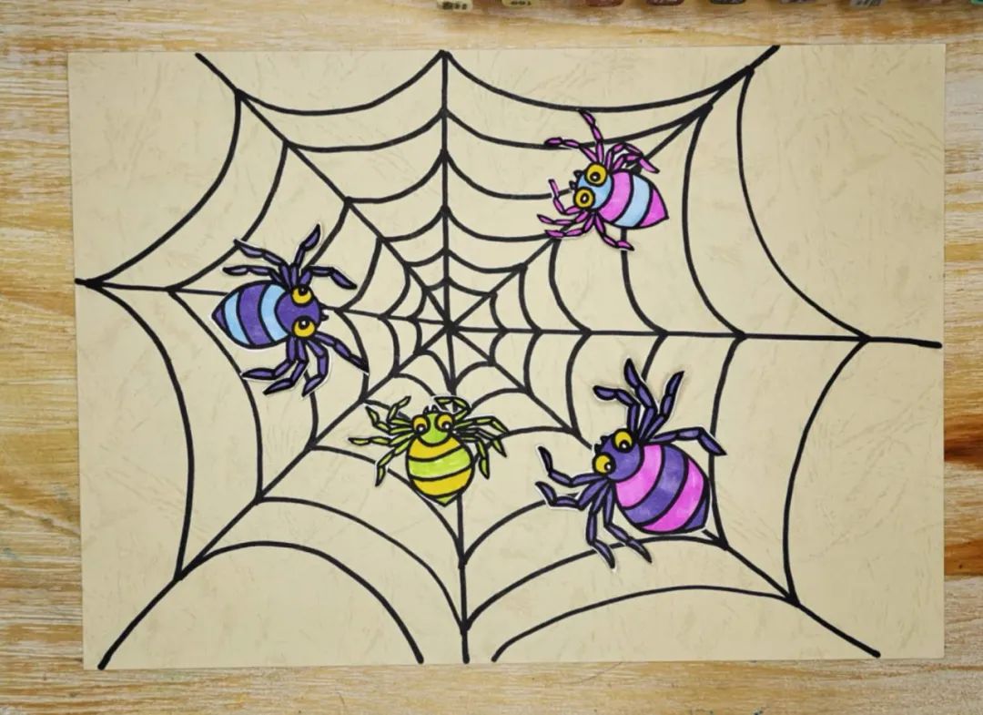 蜘蛛儿童绘画作品