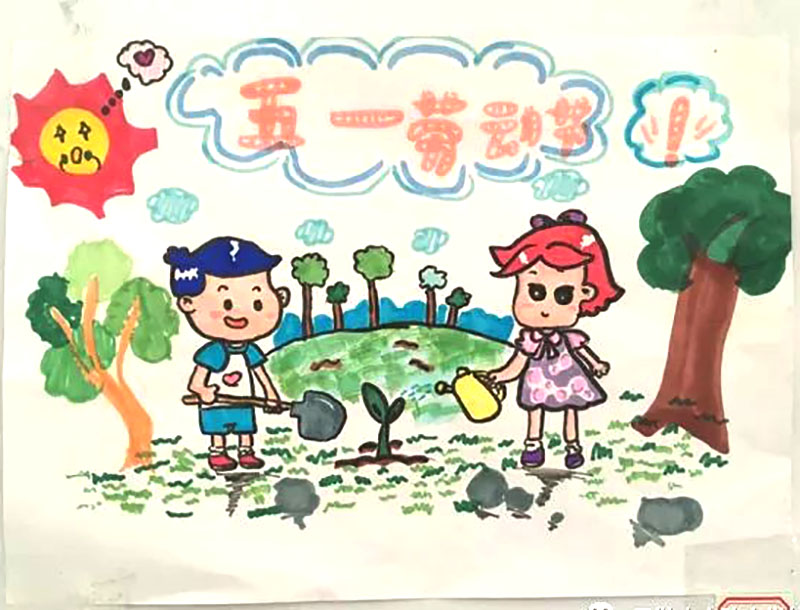 用画笔绘出劳动的色彩 劳动节绘画作品-图2