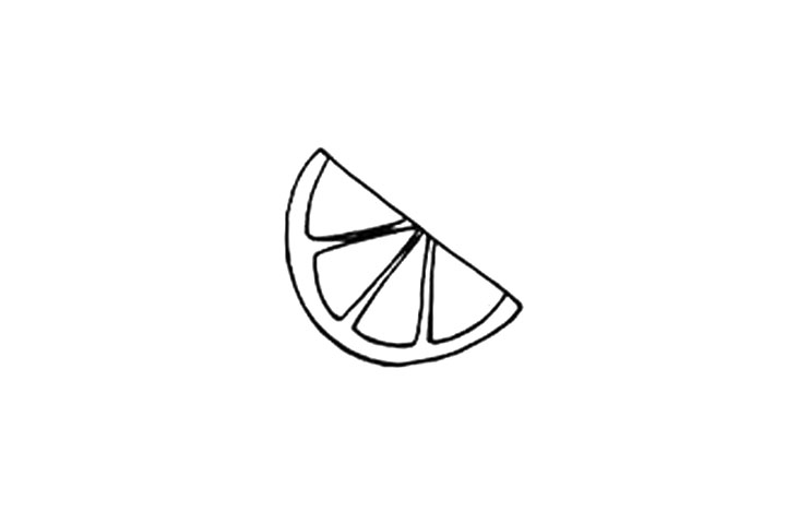 简单的青柠檬简笔画画法步骤-图3