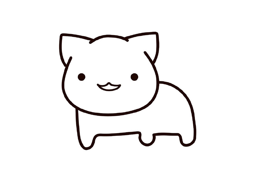 皮卡丘和他的朋友们系列之妙蛙种子简笔画画法步骤-图4