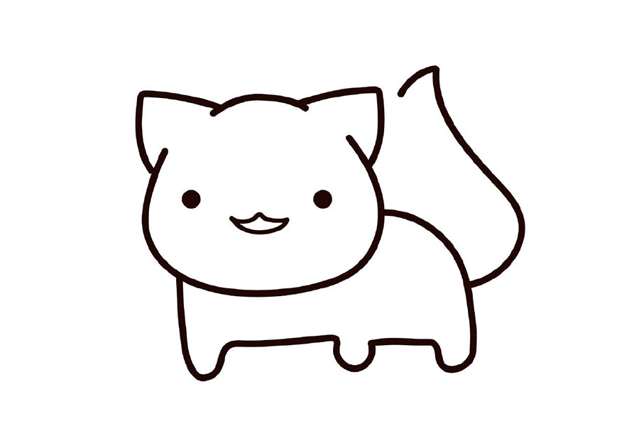 皮卡丘和他的朋友们系列之妙蛙种子简笔画画法步骤-图5