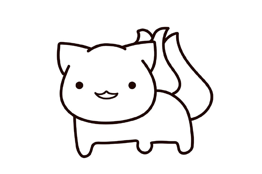 皮卡丘和他的朋友们系列之妙蛙种子简笔画画法步骤-图6