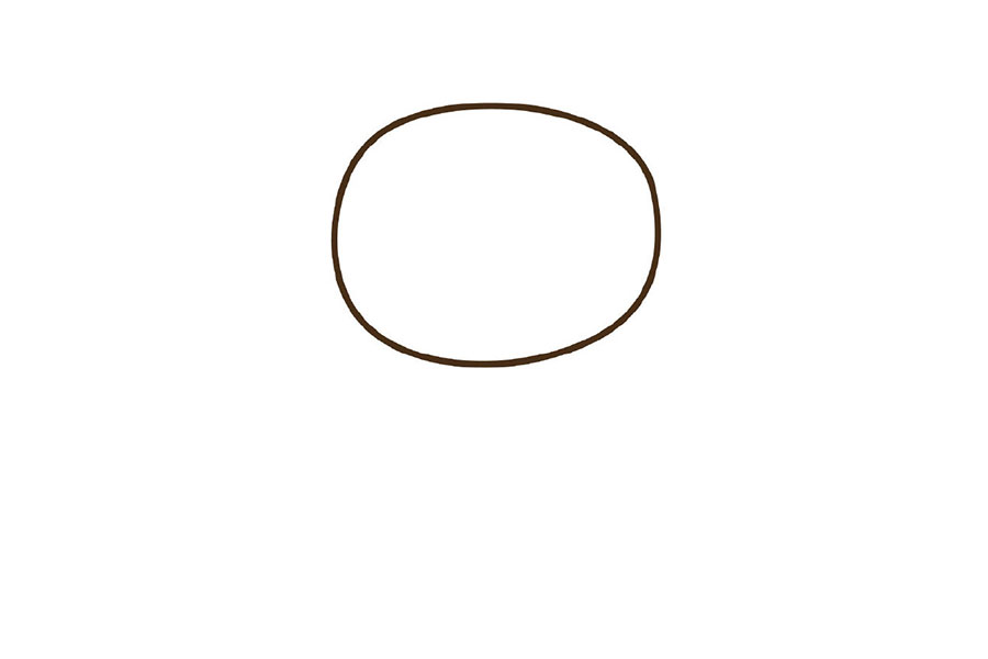 皮卡丘和他的朋友们系列之可达鸭简笔画画法步骤-图1