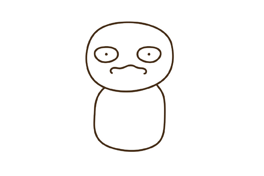 皮卡丘和他的朋友们系列之可达鸭简笔画画法步骤-图4