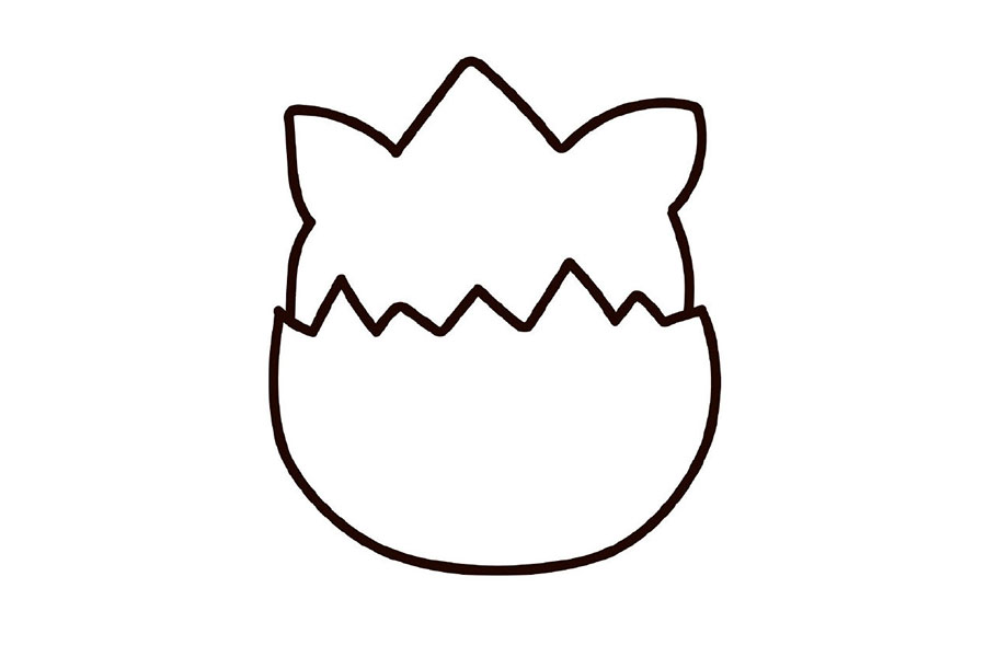 皮卡丘和他的朋友们系列之波克比简笔画画法步骤-图3