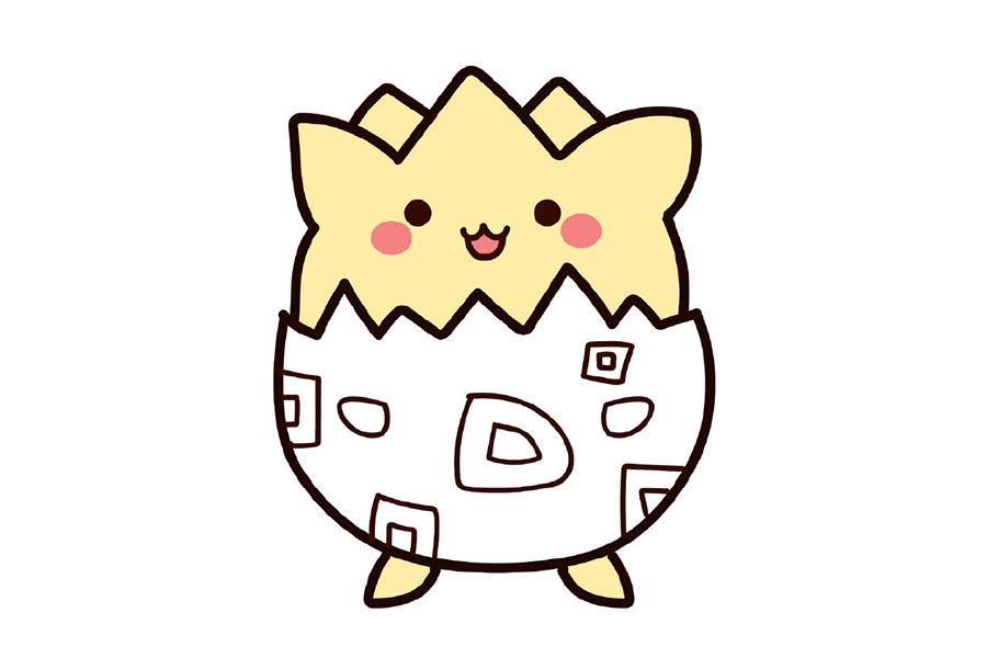 皮卡丘和他的朋友们系列之波克比简笔画画法步骤-图8