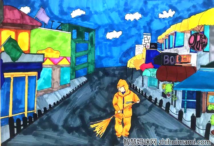 五一劳动节儿童手绘画.致敬每一位坚守岗位的劳动者-图2