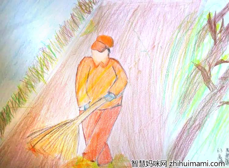 五一劳动节儿童手绘画.致敬每一位坚守岗位的劳动者-图4