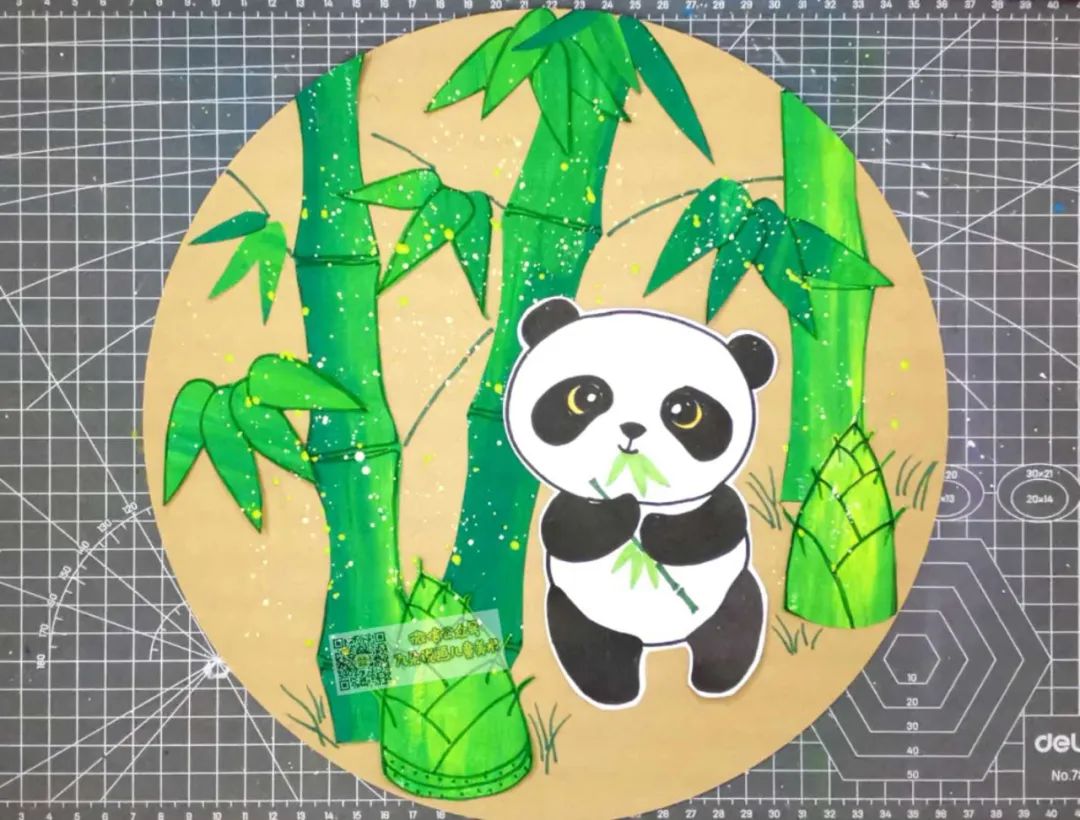 贪吃的大熊猫儿童画图片