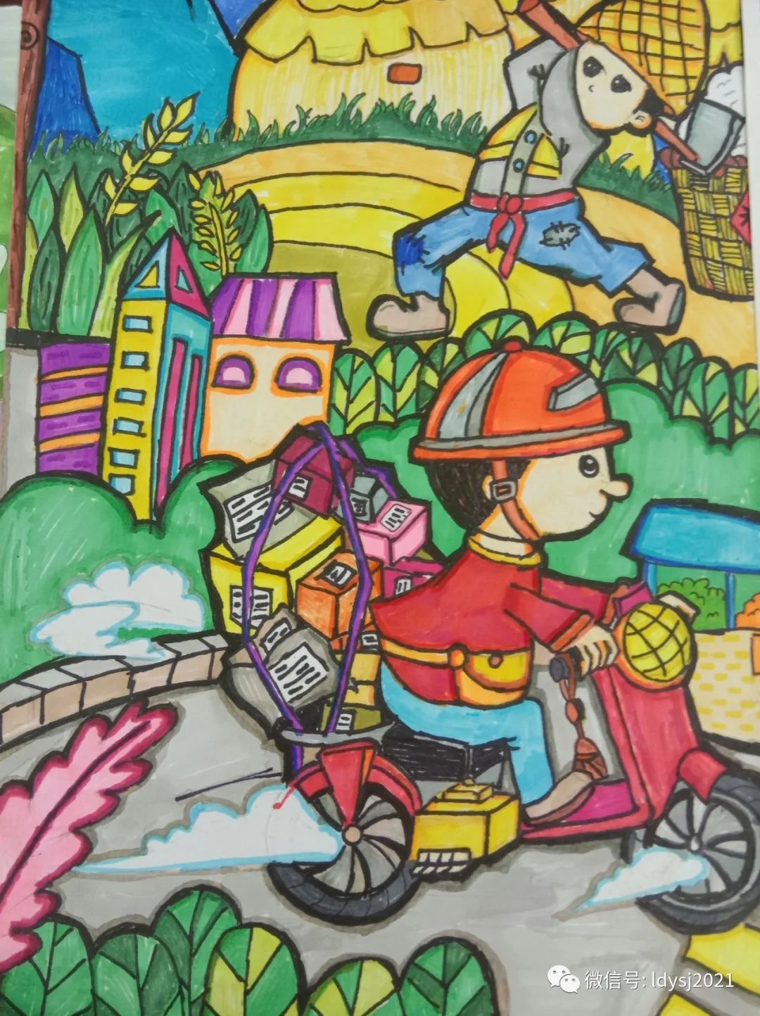 劳动最美丽优秀劳动节主题儿童画-图6